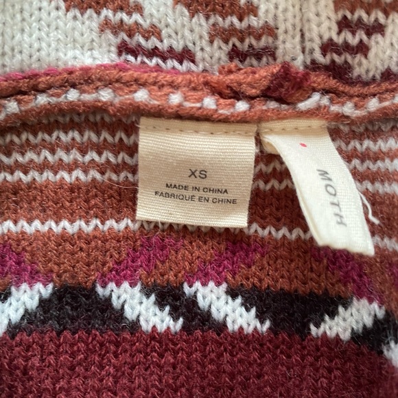 Anthropologie Moth Esther Southwest Fringe Sweater Cardigan, Size XS - Picture 9 of 9